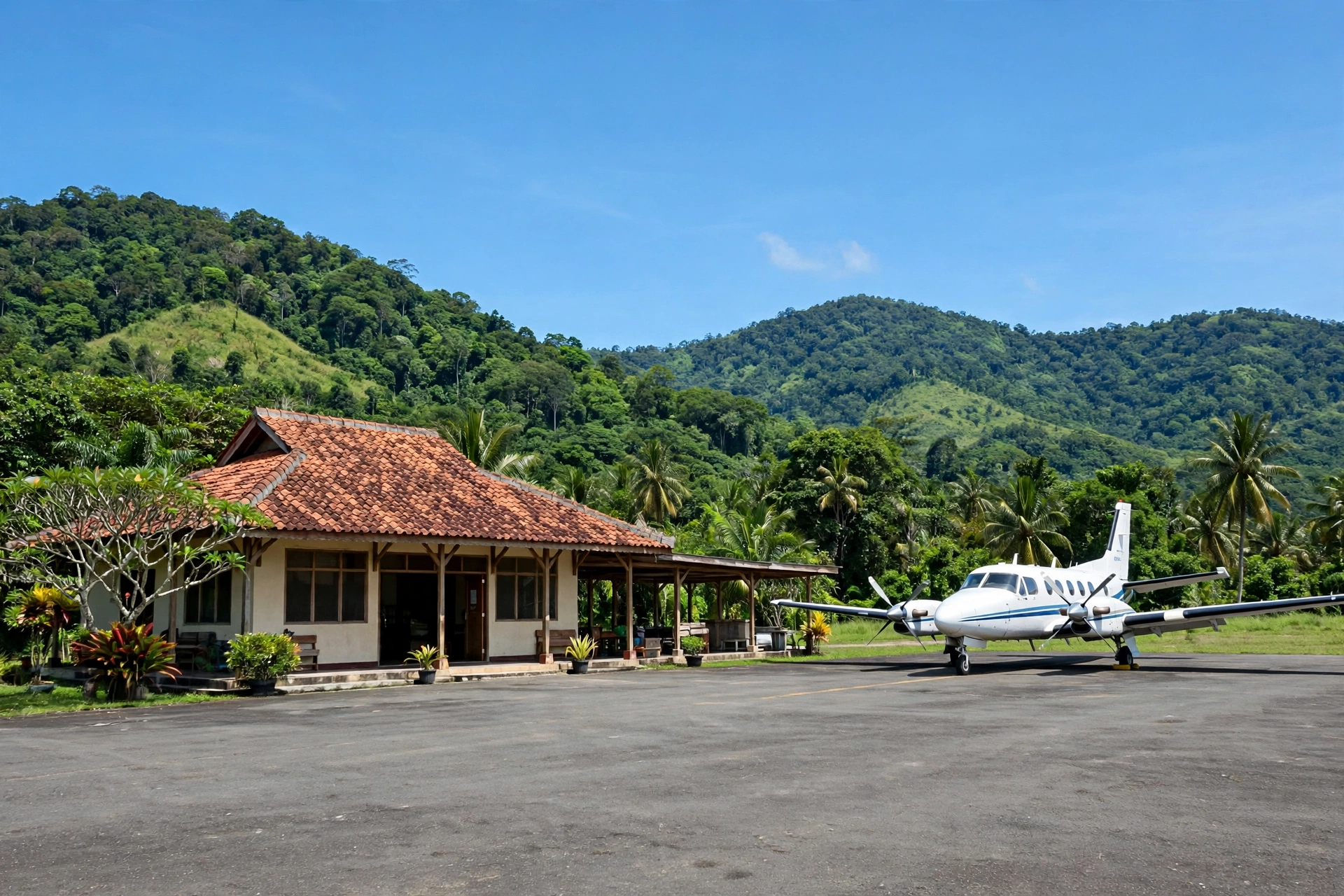 Gedung terminal Bandara Rendani di Manokwari, Papua Barat