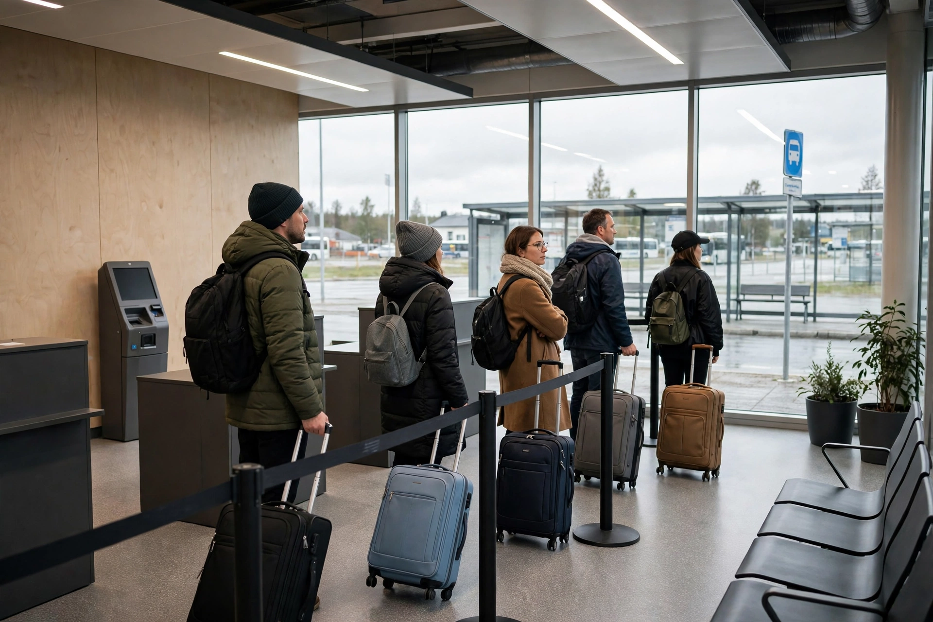 Stockholm Skavsta flygplats terminal interiör