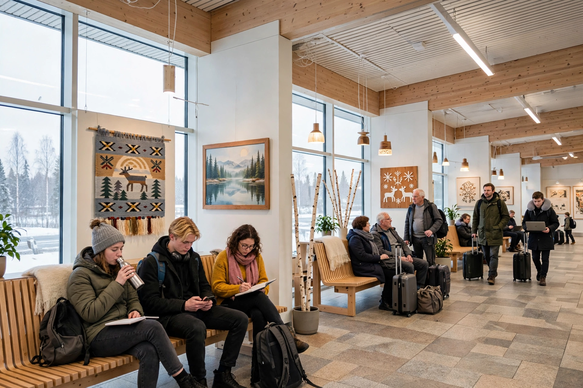 Umeå flygplats terminal interiör