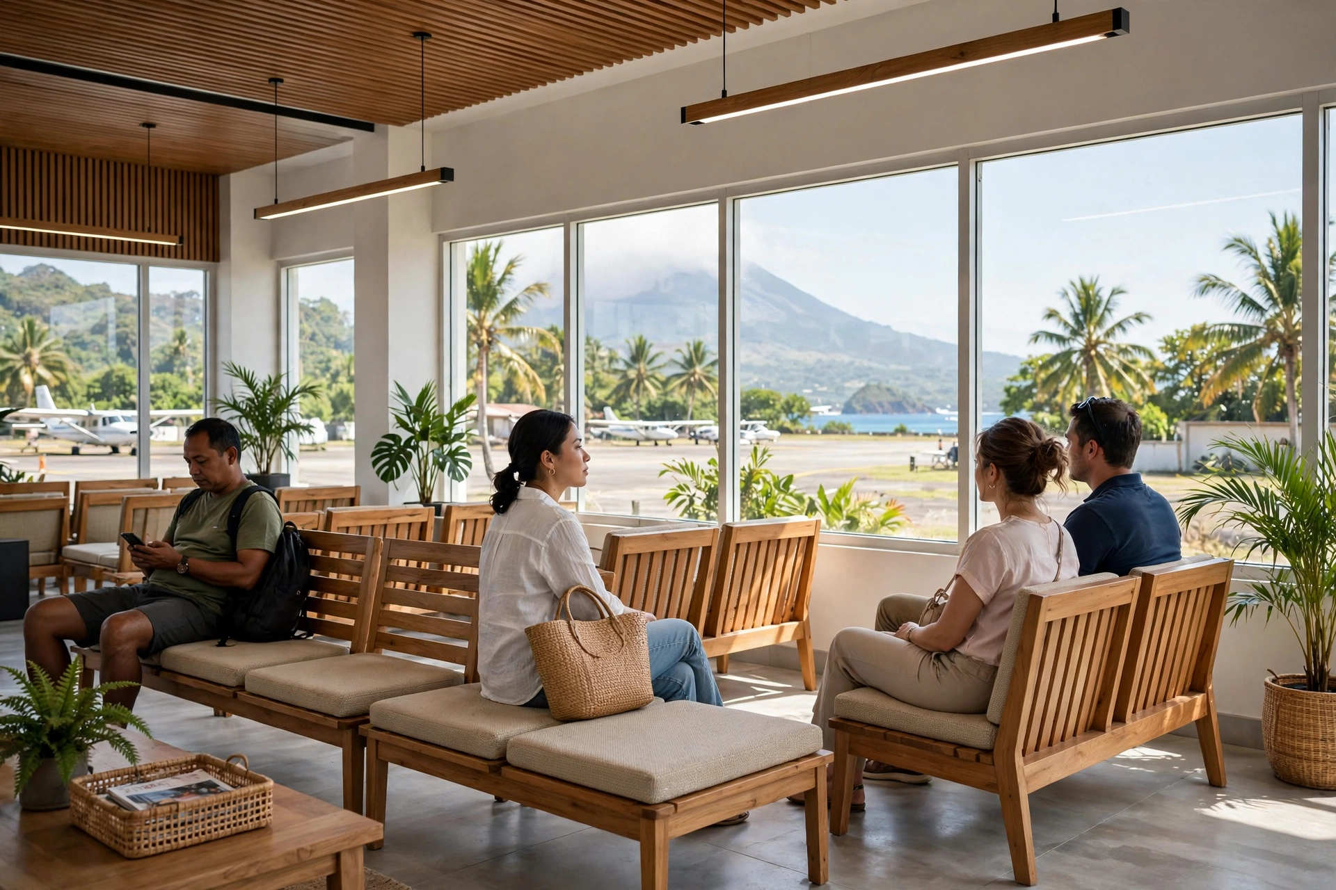 Interior ruang tunggu Bandara Sultan Babullah Ternate